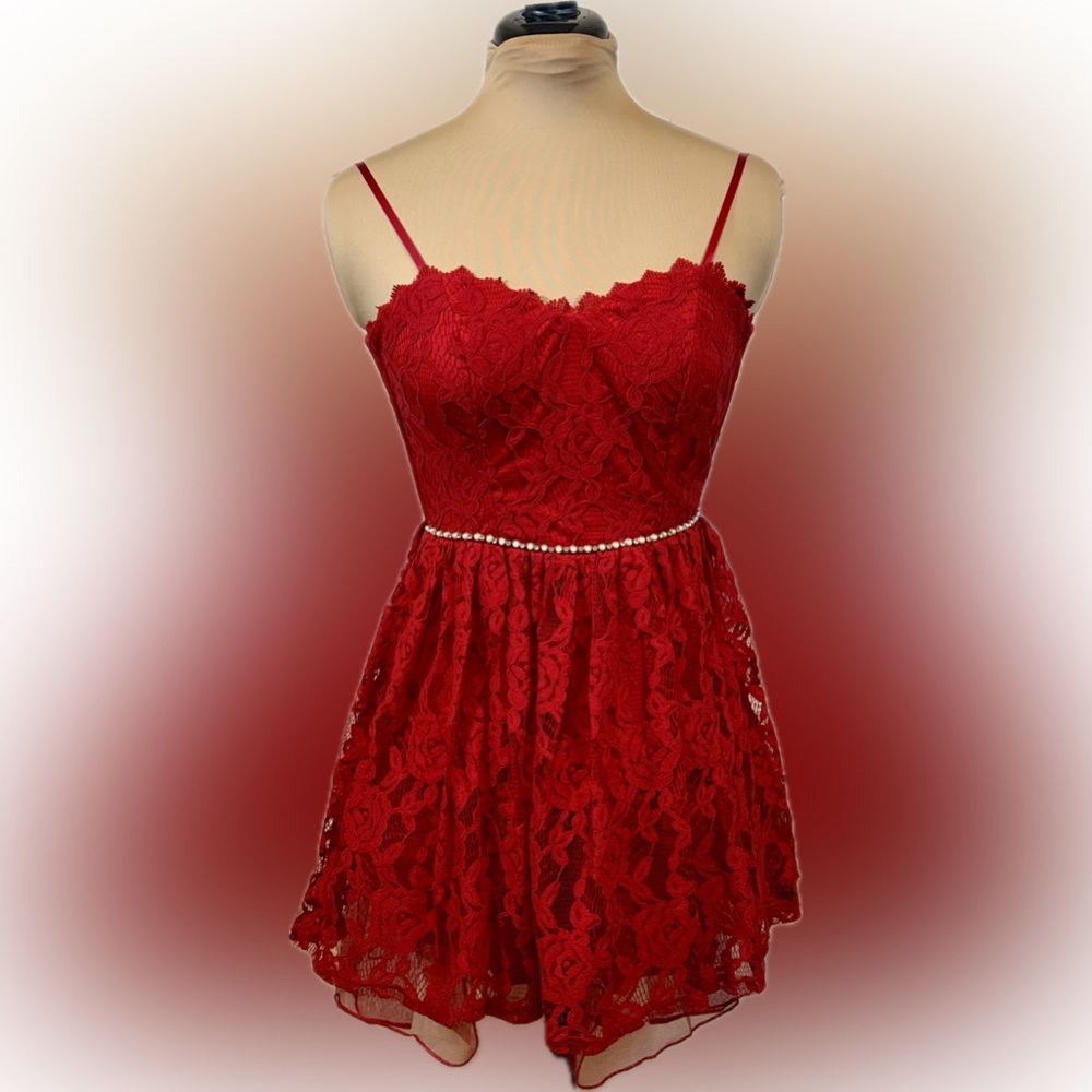 City Studio Vibrant Red Dress